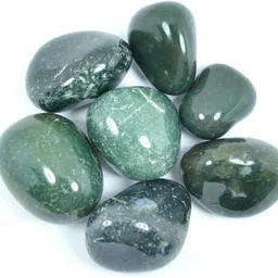 Natural Moss Agate Tumble Crystals / Stones for Reiki Healing and Vastu Correction and Increase Creativity 200 Grams Tumble Stone Regular Asymmetrical Crystal Stone-image-11