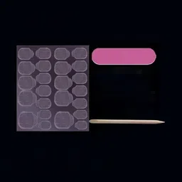 thevinegirl Set of 24 Artificial Reusable Nails In Pink Ombre Design With Glue Pink image 4