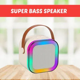 GUGGU W12 (PORTABLE WIRELESS BLUETOOTH SPEAKER) Dynamic Thunder Sound & RGB LightI126 10 W Bluetooth Laptop/Desktop Speaker image 1