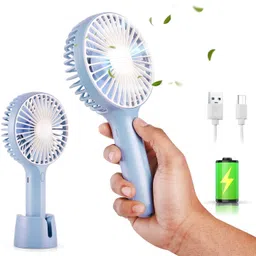 Refulgix 1500Amh Battery Mini Portable Fan - Powerful Brushless Motor, Large Blades, 3-Speeds, Noise-Canceling Design, Detachable USB Fan-picture-21