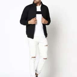 ausk Men Solid Fleece Jacket image 5