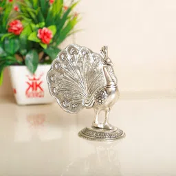 kridaykraft Peacock Metal Statue idol Gift for Animal Lovers,Animal Showpiece Figurines,Feng Shui As Table Top Decorative Figurine for Living Room,Office,Bedroom... Decorative Showpiece - 14 cm-picture-21