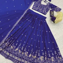 hk tex Printed Semi Stitched Lehenga Choli-picture-13