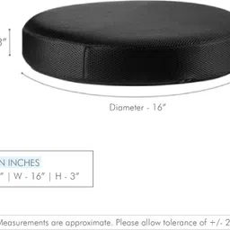 the white willow 16 Inch Round Orthopedic Medium Firm High Resilience Memory Foam Solid Chair Pad Pack of 1 image 3