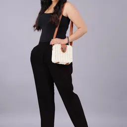 venitywave Women Regular Fit Black Pure Cotton Trousers image 3