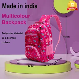 tinytot SB118_03 School Backpack College Bag Travel Bag with Pencil Pouch 2nd Standard onward Waterproof School Bag image 4