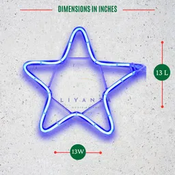 liyanza roots and wings 1 LEDs 13 m Blue Steady Star Rice Lights image 2