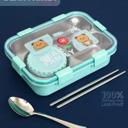 boxito Bear Family Kawaii Lunch Box 3 Containers Lunch Box image 5