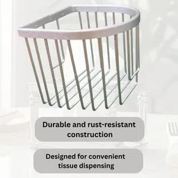 polter Multipurpose Aluminum Tissue Stand Aluminium Key Holder image 2