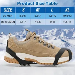 palay Spikes Crampons, Ice Cleats for Shoes and Boots, Upgraded Version Stainless Silicone Heel Accessories Sports Shoe Insole image 3