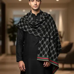 ATENTERPRISE Cotton, Wool Printed Men Shawl-image-19