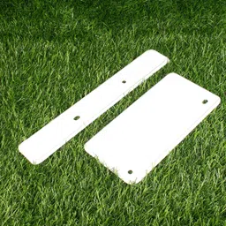 b.k accessories UNIVERSAL NUMBER PLATE FRONT REAR FOR BIKE’S,SCOOTY,SCOOTER WHITE Bike Number Plate image 4