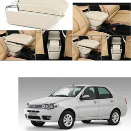 pecunia Universal Car Armrest Center Console Pad,PU Leather Car Armrest Seat Box Cover Protector Protects from Dirt,Damage,Pet Scratches,Old Damaged Consoles (Beige) A57 Car Armrest image 3