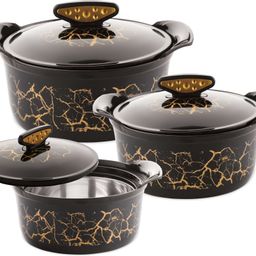 flipkart smartbuy Akoya Classic Insulated Inner Stainless Steel Chapati/Biryani/Vegitable Serving Pack of 3 Thermoware Casserole Set-picture-25