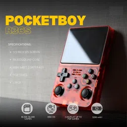 HG WORLD Retro Game R36s gaming console for Portable Style Pocket GameBox Handheld Gaming Consoles 3.5 IPS Screen Rechargeable Battery handheld console Hand video game 64 GB with 15000+Preinstall video game handheld,Best Gift All Ages Mario Game,GTA Vice City image 3