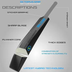 jaspo Slog Carbonax Cricket Bat -Full Size, PU Filled Plastic bat,HDPE Construction PVC/Plastic Cricket Bat For 15+ Yrs image 3