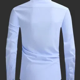 frekman Men Regular Fit Solid Curved Collar Formal Shirt image 3