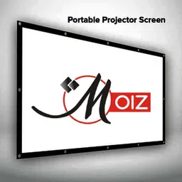 Moiz Eyelet Foldable Projector Screen 4:3 Aspect Ratio Design-09 Projector Screen (Width 183 cm x 122 cm Height) image 4