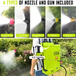 oem 2in1 Agriculture Sprayer 12V8A Battery Manual Operated Knapsack With Copper Gun 18 L Tank Sprayer image 4