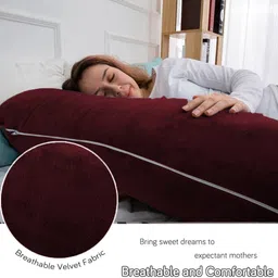 onenonly Microfibre Solid Pregnancy Pillow Pack of 1 image 5