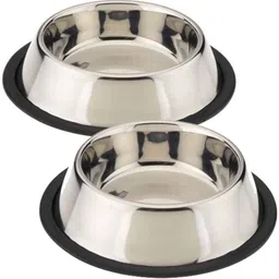 Anky dog bowl pack of 2 Stainless Steel Pet Bowl-image-0