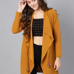 sassafras Women Full Sleeve Yellow Shrug image 1