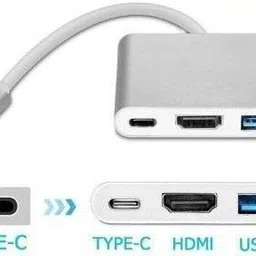microware Type C USB 3.1 To USB-C 4K HDMI USB 3.0 Adapter Cable 3 In 1 Hub USB Adapter 3 in 1 Type C adapter Laptop Accessory-image-53