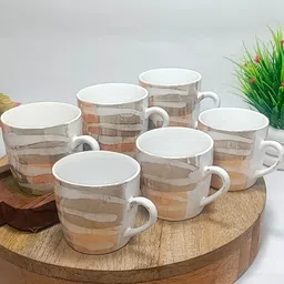 hoshita Pack of 6 Ceramic for Home Office (Multicolor, Cup Set of 6) image 3