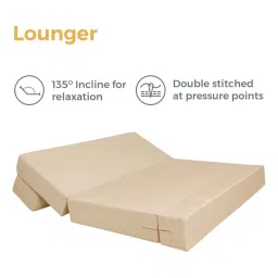 uberlyfe Cesar 8 Inch Foam (72x70) In Beige Colour King Size Sofa Cum Foldable Mattress image 2