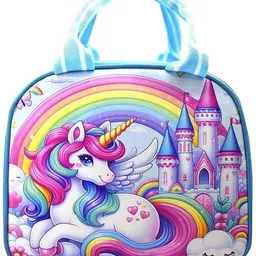 pup buddies Unicorn Lunch Bag with Double Zipper Nylon Small Leakproof Lunch Bags for Kids Lunch Bag-picture-48