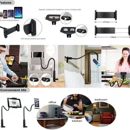 ROQ 360 Degree Universal Flexible Long Arms Lazy Desktop Desk Mobile Holder image 5