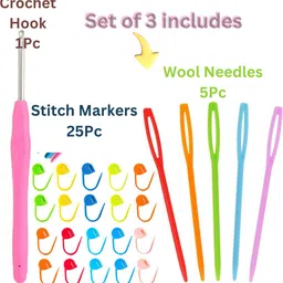 artonezt Crochet Hooks Needle Kit DIY Weaving Crafts Knitting Pin image 2