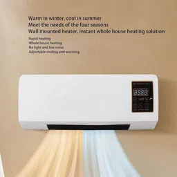 e grow Premium Wall-Mounted Mini AC Room Heater with Remote Control Fast Heating Fan Room Heater image 3
