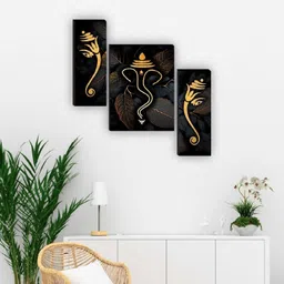 Ganesh Ji Religious Wall Paintings For Home Decorations Digital Reprint 12 inch x 18 inch Painting image 2