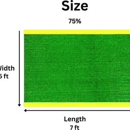 netonic Green shade net 5x7 ft 75% for garden balcony plants boundary house net Portable Green House image 2