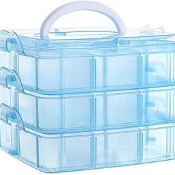 achal 3-layers 18 Grids Detachable Square Desktop Storage Box Jewellery Box Vanity Box Storage Box Vanity Box-picture-10