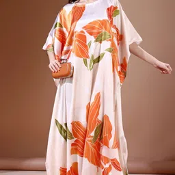 label aarna Printed Satin Blend Women Kaftan image 1