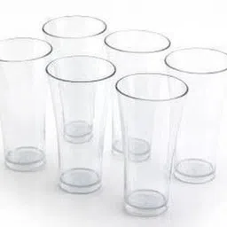 rudrisha (Pack of 6) Unbreakable Transparent Water, Juice, Cold Drinks Glass Set of 6, 300 Ml each. Glass Set Glass Set Water/Juice Glass-picture-20