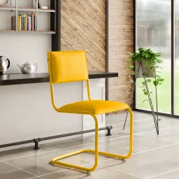 godrej interio Vivid Leatherette Cantilever Ergonomic Chair in Yellow Colour image 1