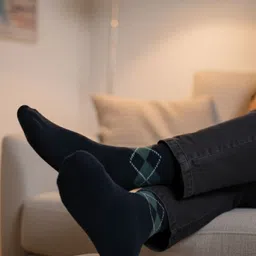 cdeck Men Self Design Calf Length image 3