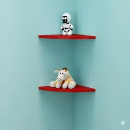 martemporium Corner Wall Rack Shelf for Home Decor & Storage – Space Saving Floating Shelf MDF (Medium Density Fiber) Wall Shelf image 3