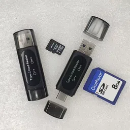 Foxne Point USB-A 3.0 & Type C High-Speed Multi-Card Reader Supports All Standard SD/SDHC/SDXC and Micro SD/Micro SDHC/Micro SDXC Cards. Card Reader image 2