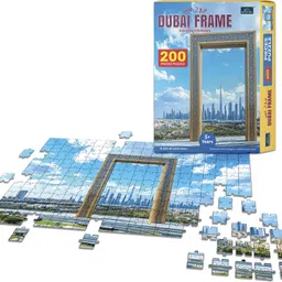 bookford Set of 3 Jigsaw Puzzles -Dubai Frame, Ain Dubai Observation Wheel & Dubai Marina image 2
