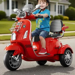pp infinite Vespa 12V Electric Ride On Scooter For Kids with Foot Accelerator 2-7Yrs Scooter Battery Operated Ride On-picture-12
