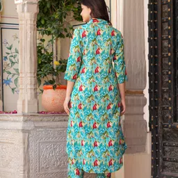 charvi creation Women Viscose Rayon Kurta Pant Set image 2