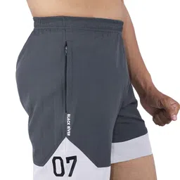 black river Pack of 2 Solid, Color Block Men Multicolor, Grey Gym Shorts, Sports Shorts image 4