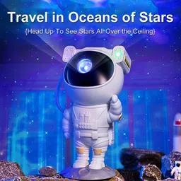 kanvika Astronaut Galaxy Star Projector Lamp 360° Rotating LED Night Light (22.5 cm) Night Lamp image 4