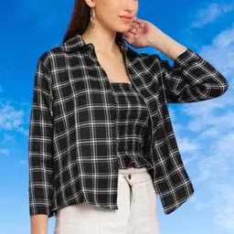 alisha crashan Women Regular Fit Striped Casual Shirt-picture-21