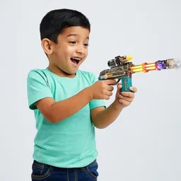 little bloom Premium Machine Gun for Kids - Realistic Metallic Finish Recoil Vibration Guns & Darts image 2