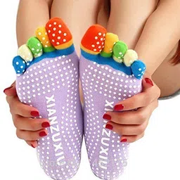 top select Anti-Slip Toe Yoga Ankle Socks (1 pc) image 2